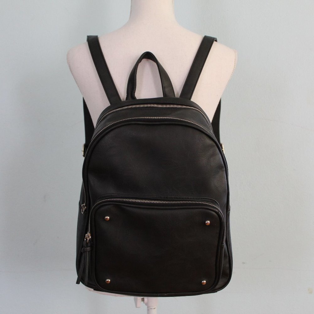 Faux Leather Backpack
